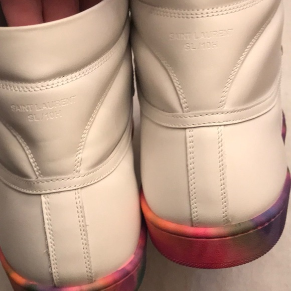 ❌SOLD❌Saint Laurent SL-10h high top sneakers size 10.5 - Picture 9 of 15